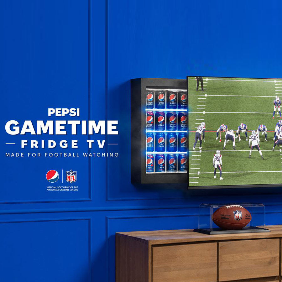 Better With Pepsi - NFL Gametime Fridge TV